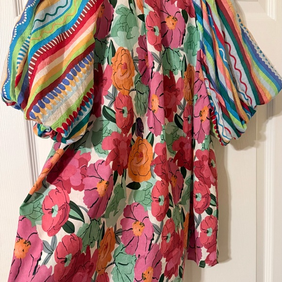 JODIFL Vibrant Floral and Stripe Blouse - Picture 3 of 7